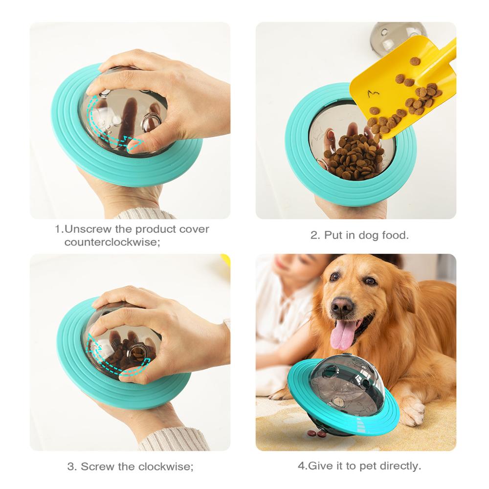Jouets d'alimentation pour chiens, bol pour animaux de compagnie, snacks à déposer, distribution de nourriture éducative, lanceur de balles automatique IQ Chasing, interactif.